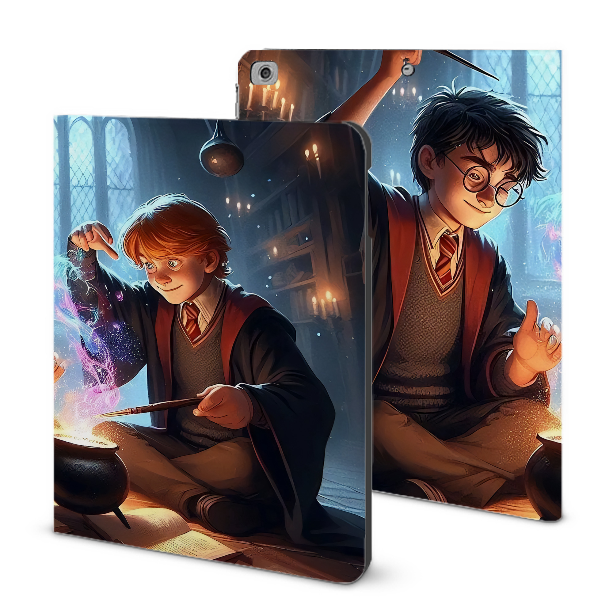 （画像用） Harry Potter ハリー・ポッターシリーズ IPad ケース ブック型 PUレザー TPU 耐衝撃 軽量 薄型 ペン収納なし 全面保護 IPad 各モデル対応